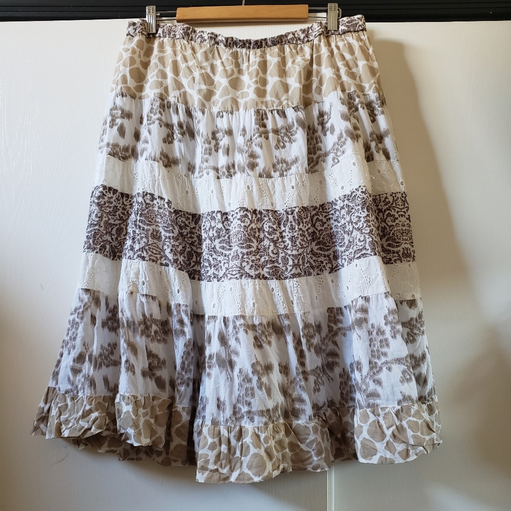 Elements Patchwork Tiered Skirt